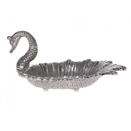 Decorated and Multipurpose Oxidised Swan Tray 